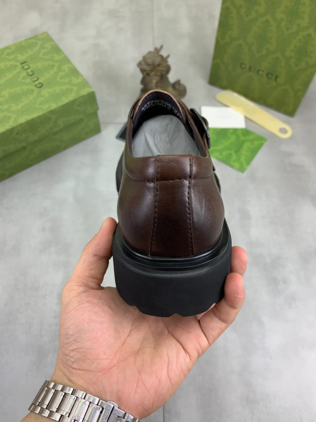 Men's Men's Shoes 💰P580 [New Style] 💰💎💎💎 [Gucci] GUCCI high-end men's formal business leather shoes, original order 1:1! Original imported high-end calfskin, original metal buckle, imported first-layer pigskin lining for feet, original high-end outsole, men's shoe size: 38-44